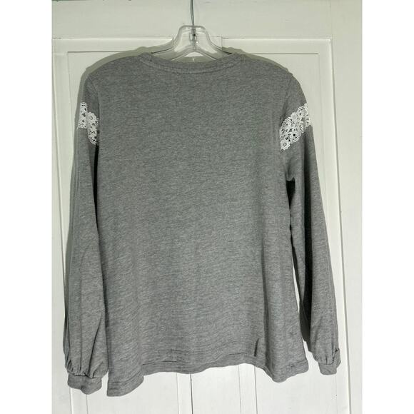 Loft, gray, 100% cotton sweat‎ shirt. - Picture 3 of 3